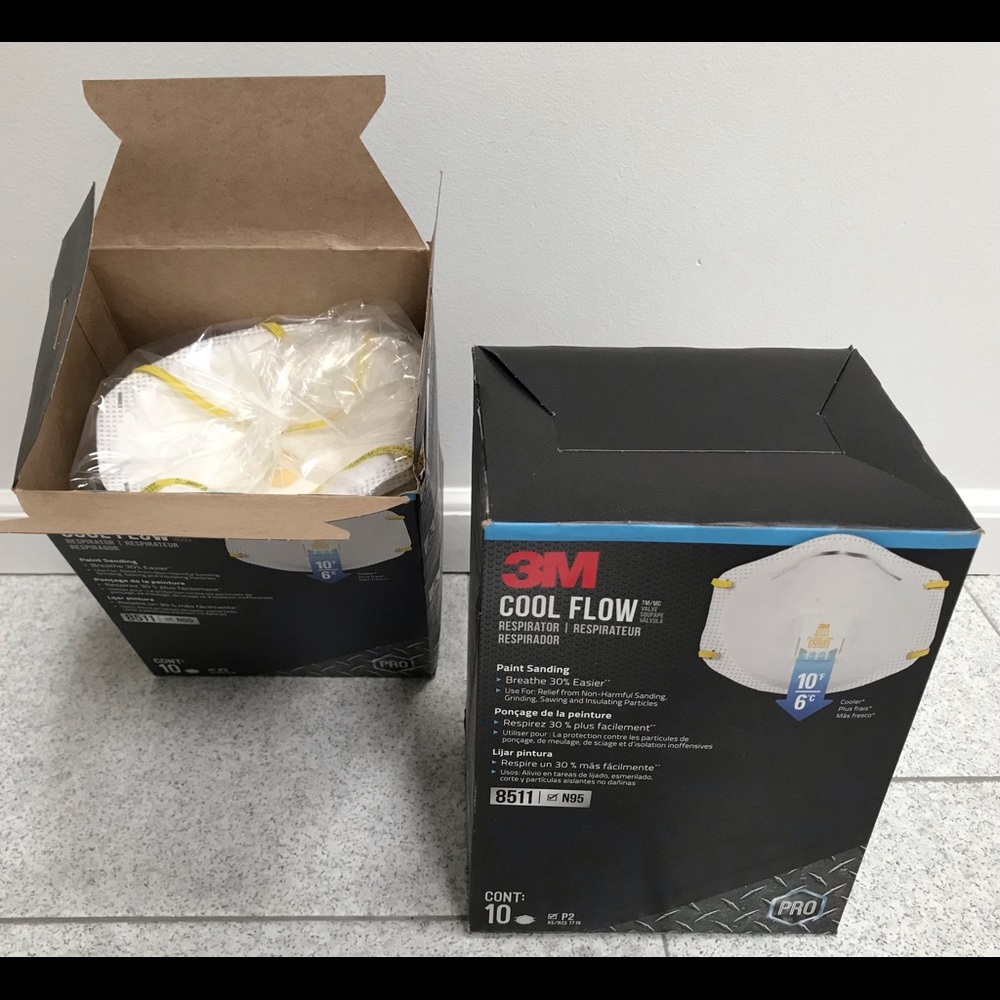 3M Cool Flow #8511 N95 Mask 😷 with Respirator Valve